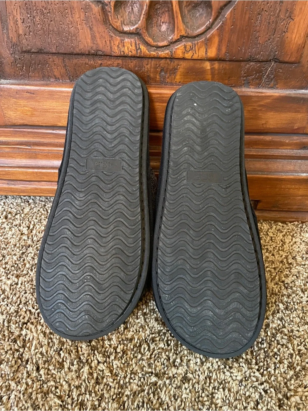 GOEWY Men's Gray Knit Slide Slippers - Comfortable Indoor Shoes